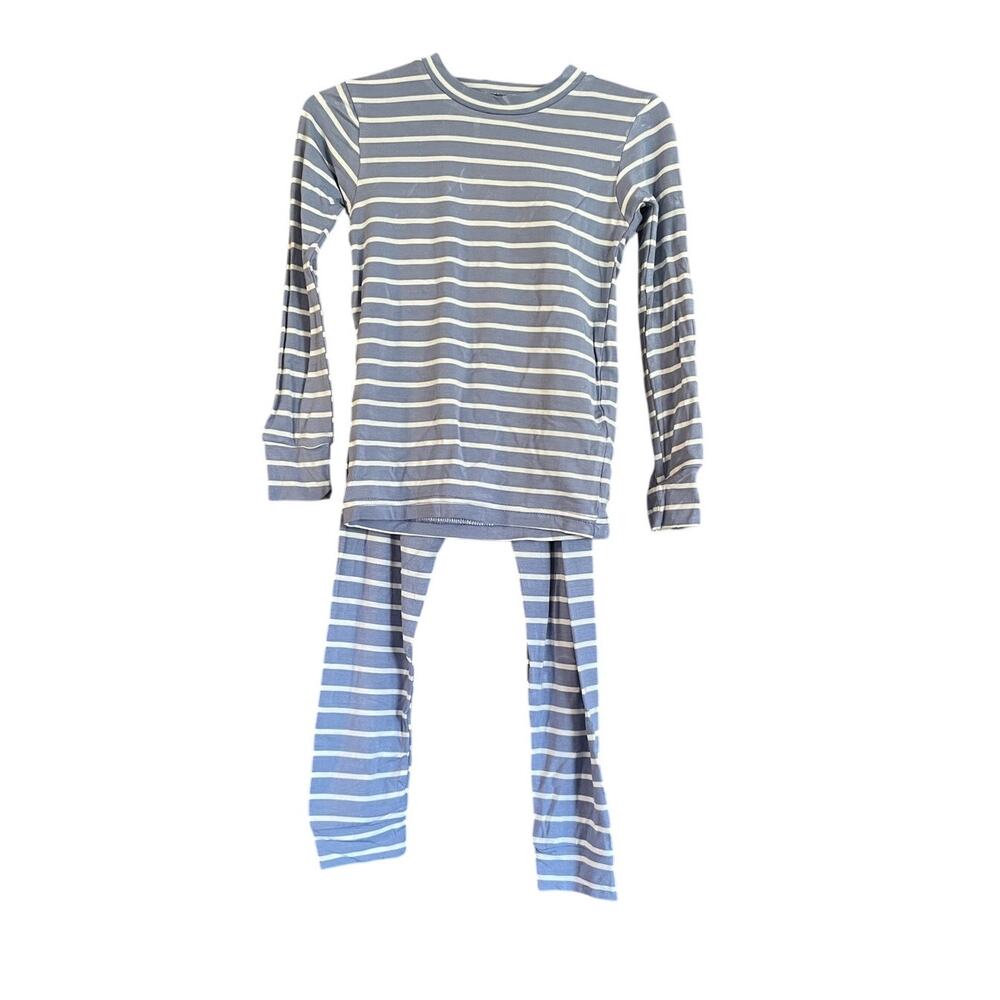 Carters Size 3T Unisex Blue & White Striped Pajama Stretchy Soft & Silky